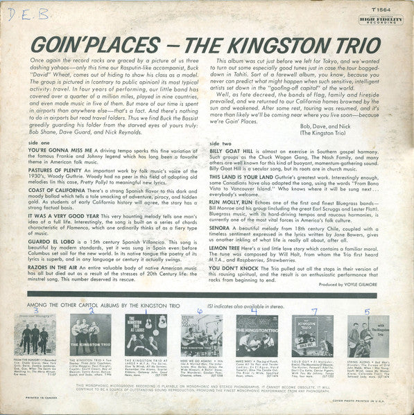 Kingston Trio - Goin' Places - 1961