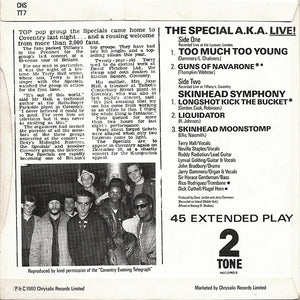 Specials, The Featuring Rico Rodriguez - Too Much Too Young - 1980