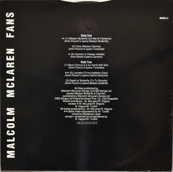 Malcolm McLaren - Fans - 1984