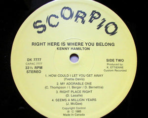 Kenny Hamilton (2) - Right Here Is Where You Belong