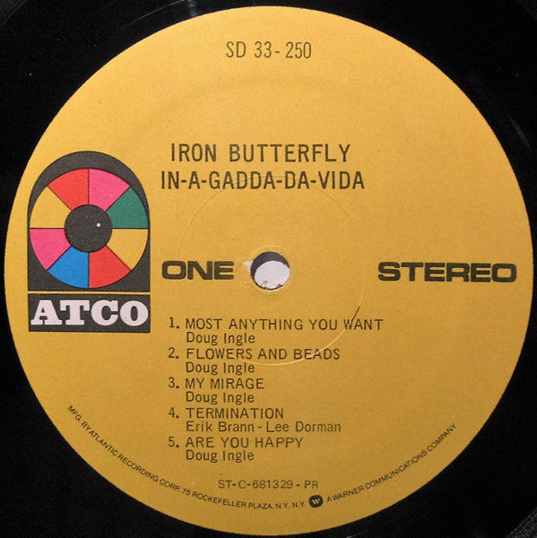 Iron Butterfly - In-A-Gadda-Da-Vida Vinyl Record