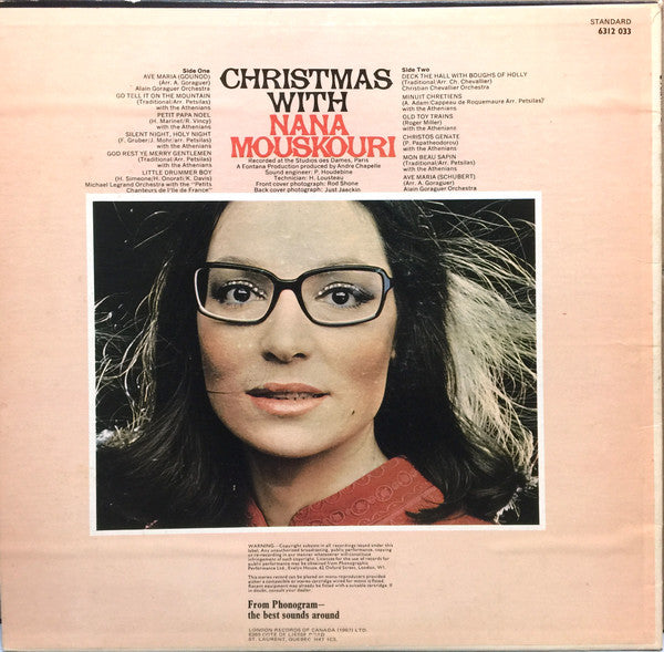 Nana Mouskouri - Christmas With Nana Mouskouri - 1972