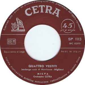 Milva - La Ragazza Del Fiume / Quattro Vestiti - 1962