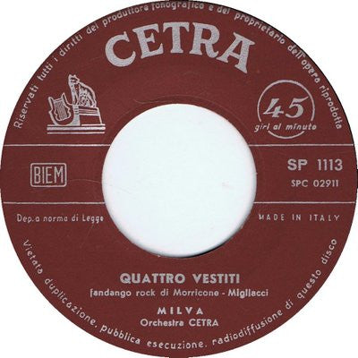 Milva - La Ragazza Del Fiume / Quattro Vestiti - 1962