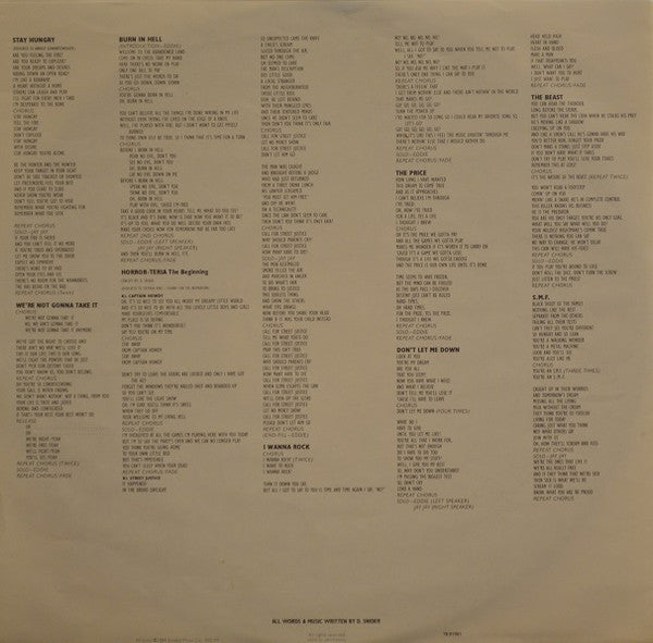 Twisted Sister - Stay Hungry - 1984