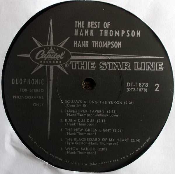 Hank Thompson And His Brazos Valley Boys - The Best Of Hank Thompson And The Brazos Valley Boys - 1963