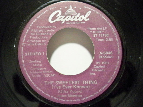 Juice Newton - The Sweetest Thing (I've Ever Known) - 1981
