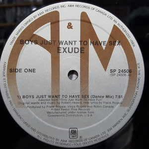 Exude - Boys Just Want To Have Sex - 1984