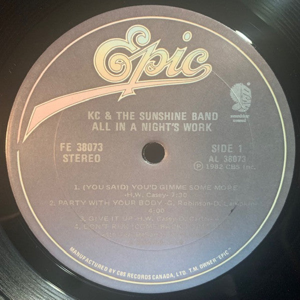 KC & The Sunshine Band - All In A Night's Work - 1982
