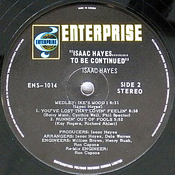 Isaac Hayes - ...To Be Continued - 1970