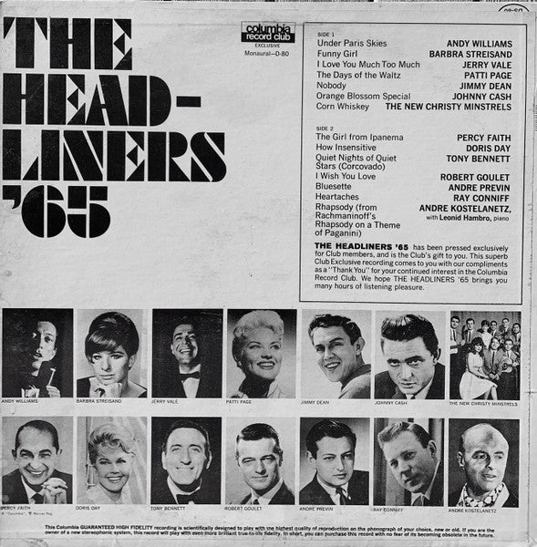 Various - The Headliners '65 - 1965