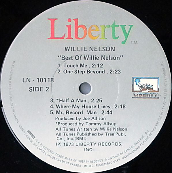Willie Nelson - The Best Of Willie Nelson - 1981