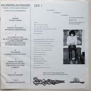 Jim Morrison Music By Doors, The - An American Prayer - 1979