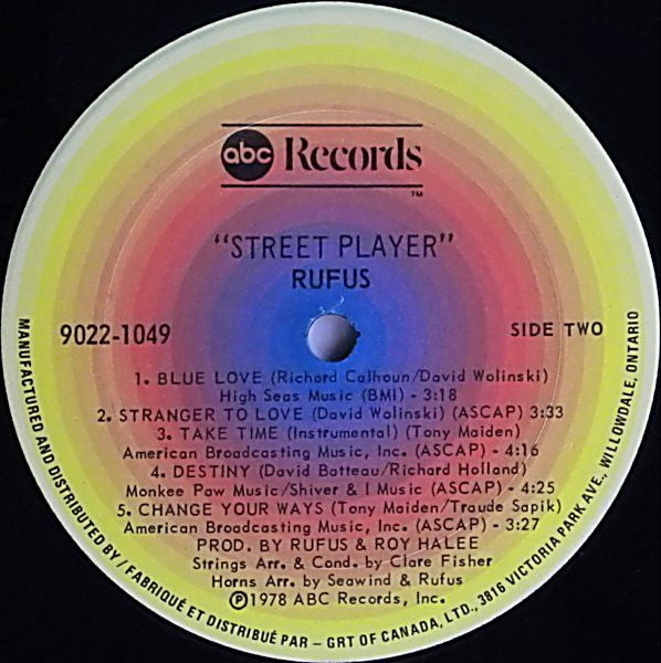 Rufus & Chaka Khan - Street Player Vinyl Record