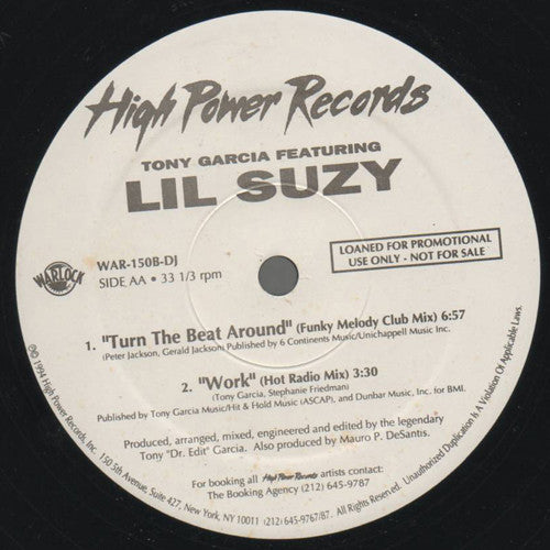 Tony Garcia,Lil Suzy - Featuring  Turn The Beat Around Vinyl Record