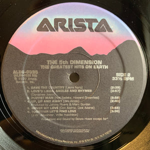 Fifth Dimension, The - Greatest Hits On Earth - 1985