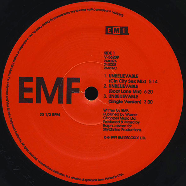 EMF - Unbelievable - 1991