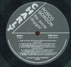 Rosco Gordon - No More Doggin' - 1982