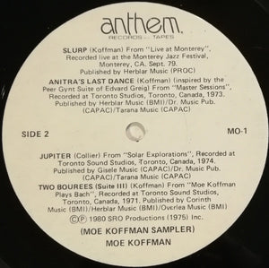 Moe Koffman Quintet - Oakville Place Presents Moe Koffman Jazz Quintet [Moe Koffman Sampler]  - 1980