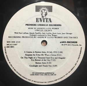 Andrew Lloyd Webber - Evita: Premiere American Recording 1979 - Quarantunes