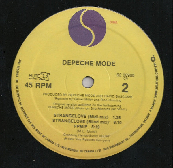 Depeche Mode - Strangelove - 1987