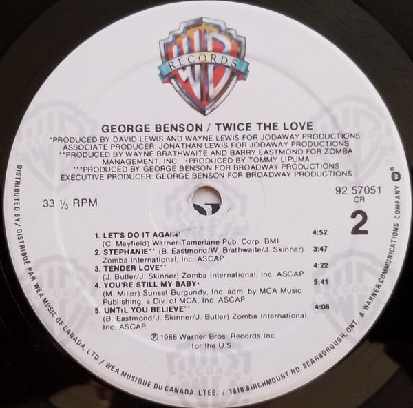 George Benson - Twice The Love - 1988