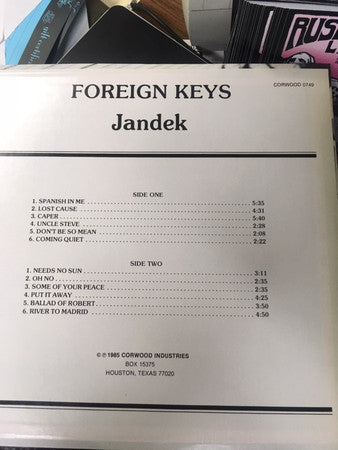Jandek - Foreign Keys