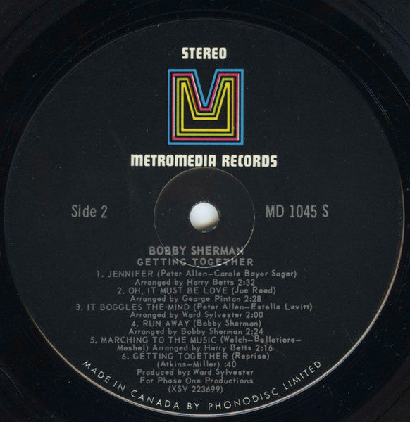 Bobby Sherman - Getting Together - 1971