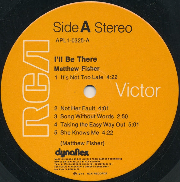 Matthew Fisher - I'll Be There - 1974