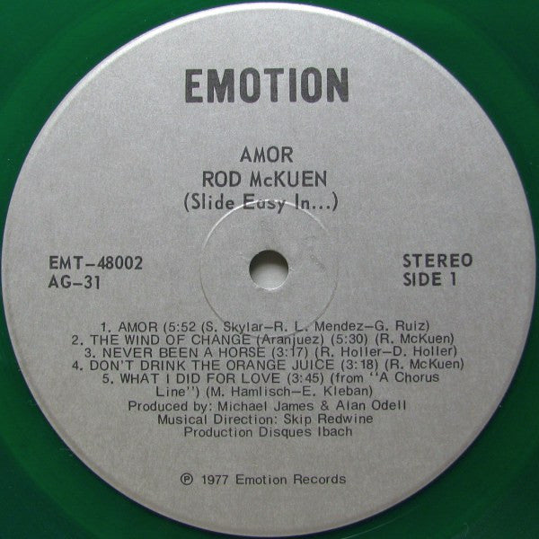 Rod McKuen - Amor, Amor / Slide... Easy In - 1977