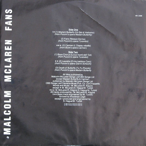 Malcolm McLaren - Fans - 1984