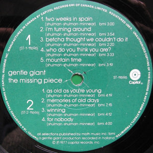Gentle Giant - The Missing Piece - 1977