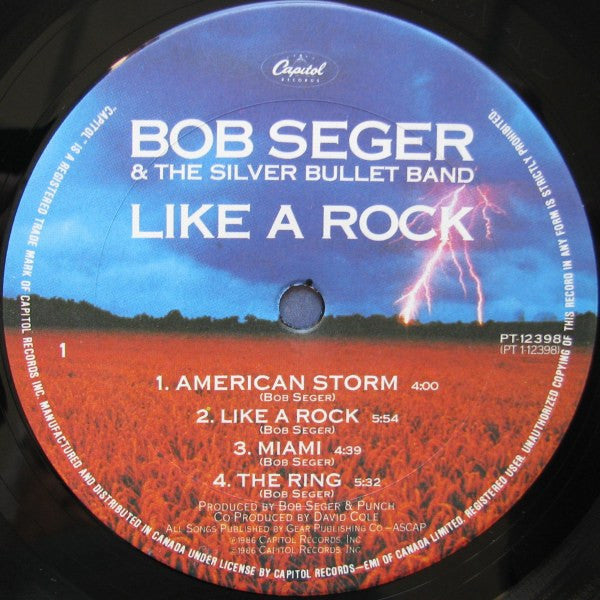 Bob Seger & The Silver Bullet Band - Like A Rock Vinyl Record