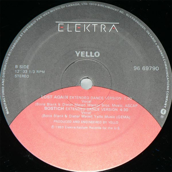 Yello - Pumping Velvet / No More Words / Lost Again / Bostich - 1983