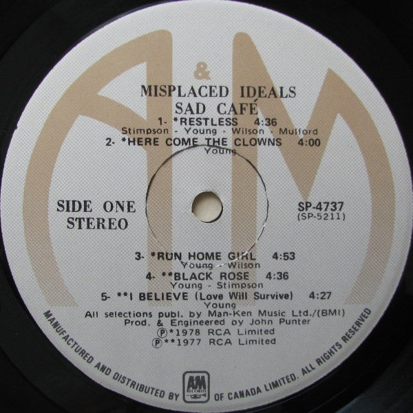 Sad Café - Misplaced Ideals - 1978