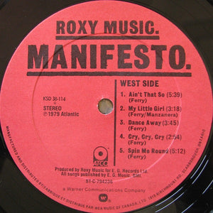 Roxy Music - Manifesto - 1979