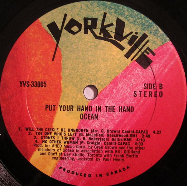 Ocean  - Put Your Hand In The Hand Vinyl Record