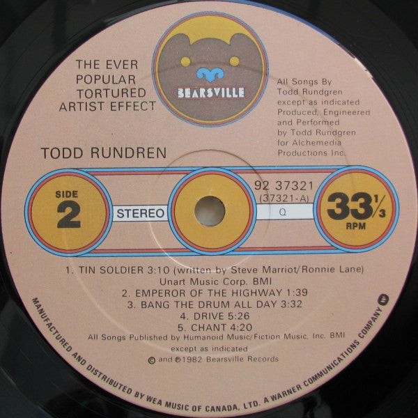 Todd Rundgren - The Ever Popular Tortured Artist Effect - 1982