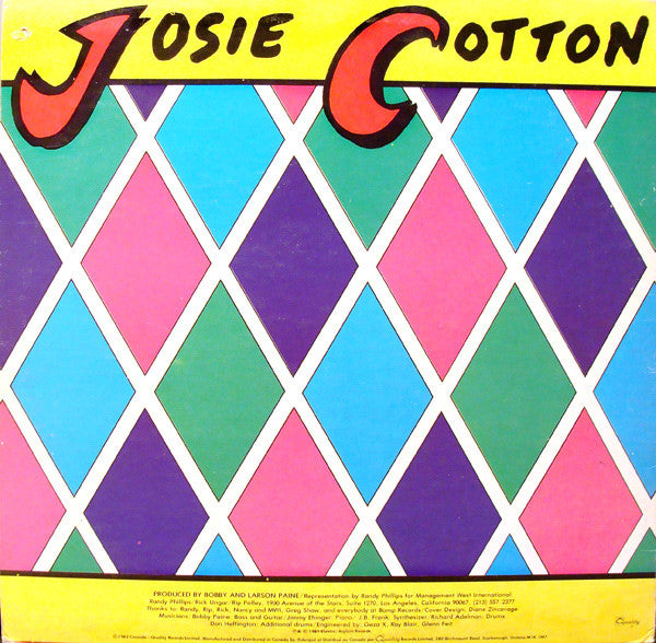 Josie Cotton - Johnny Are You Queer? Vinyl Record