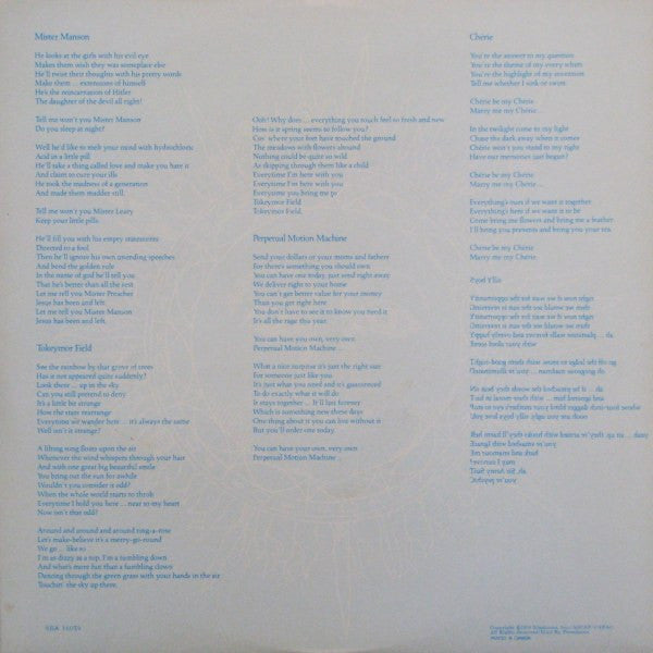 Klaatu - Sir Army Suit - 1978