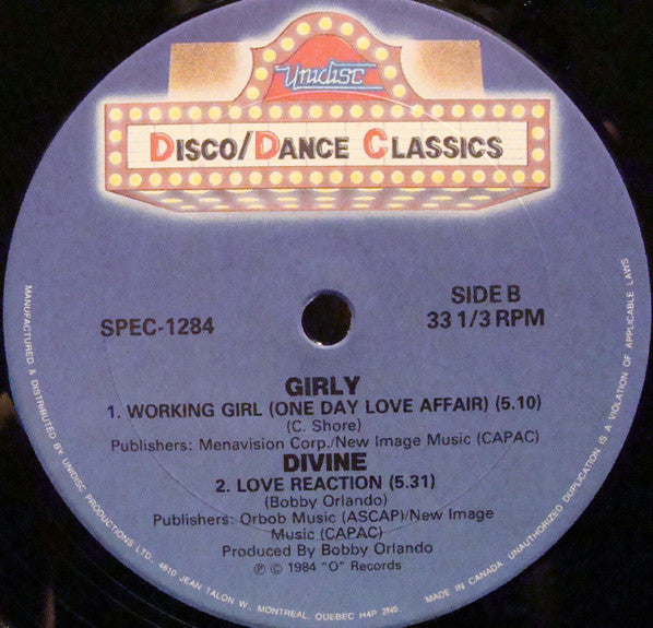 Divine / Girly - Shake It Up / Jungle Jezebel / Working Girl / Love Reaction -