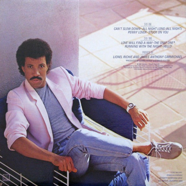 Lionel Richie - Can't Slow Down Vinyl Record