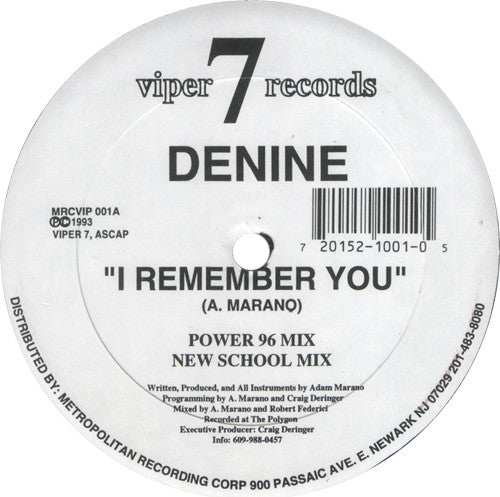 Denine - I Remember You Vinyl Record