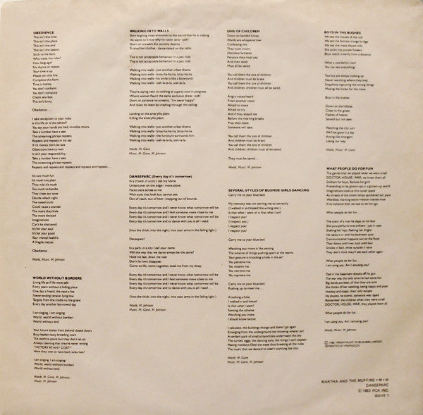 Martha And The Muffins / M + M - Danseparc - 1983