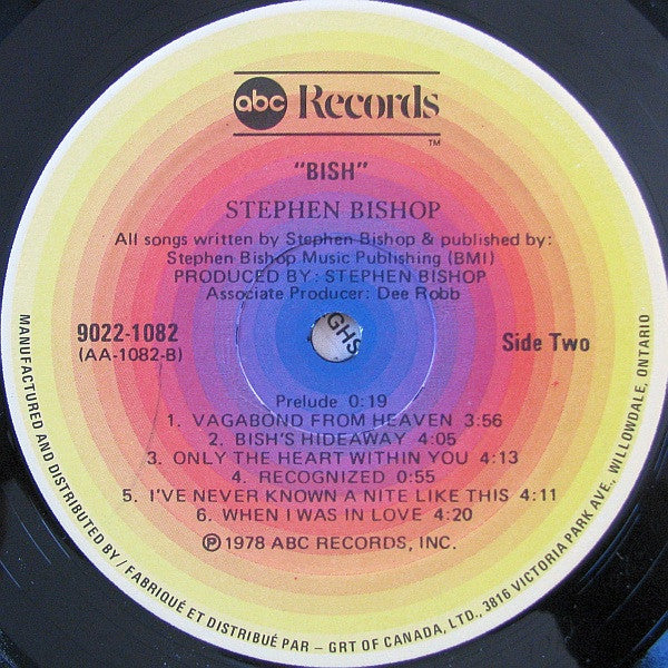 Stephen Bishop - Bish Vinyl Record