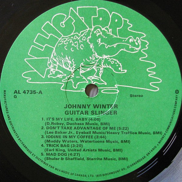 Johnny Winter - Guitar Slinger - 1984