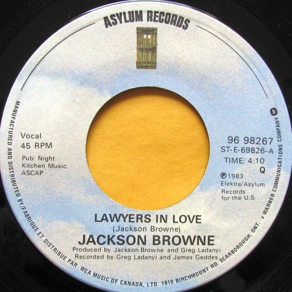 Jackson Browne - Lawyers In Love - 1983