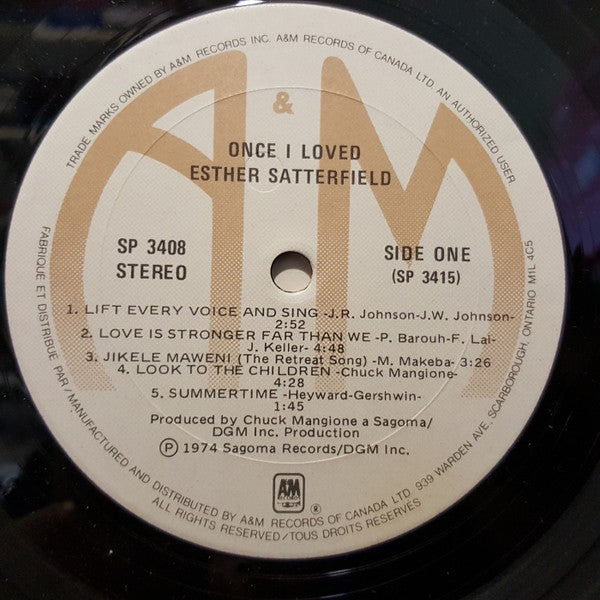 Esther Satterfield - Once I Loved -