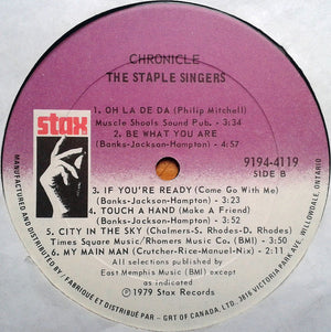Staple Singers, The - Chronicle (Their Greatest Stax Hits) - 1979