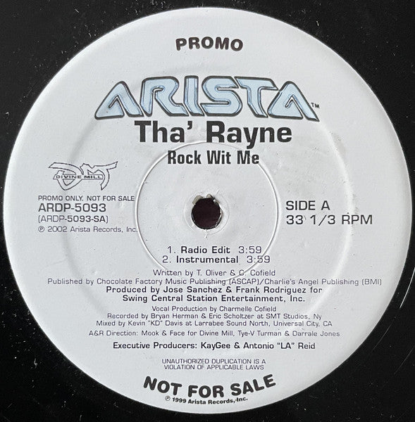 Tha' Rayne - Rock Wit Me (Promo) - 2002